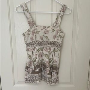 Floral Sleeveless Top with Straps